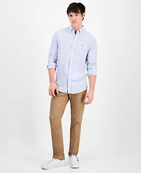 Tommy Hilfiger Men's Slim-Fit Gingham Linen Shirt