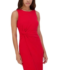 Siena Women's Ruched Side-Twist Sleeveless Midi Dress