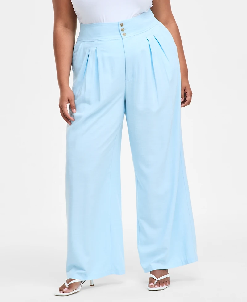 Bar Iii Trendy Plus Size Wide-Leg Pants, Exclusively at Macy's