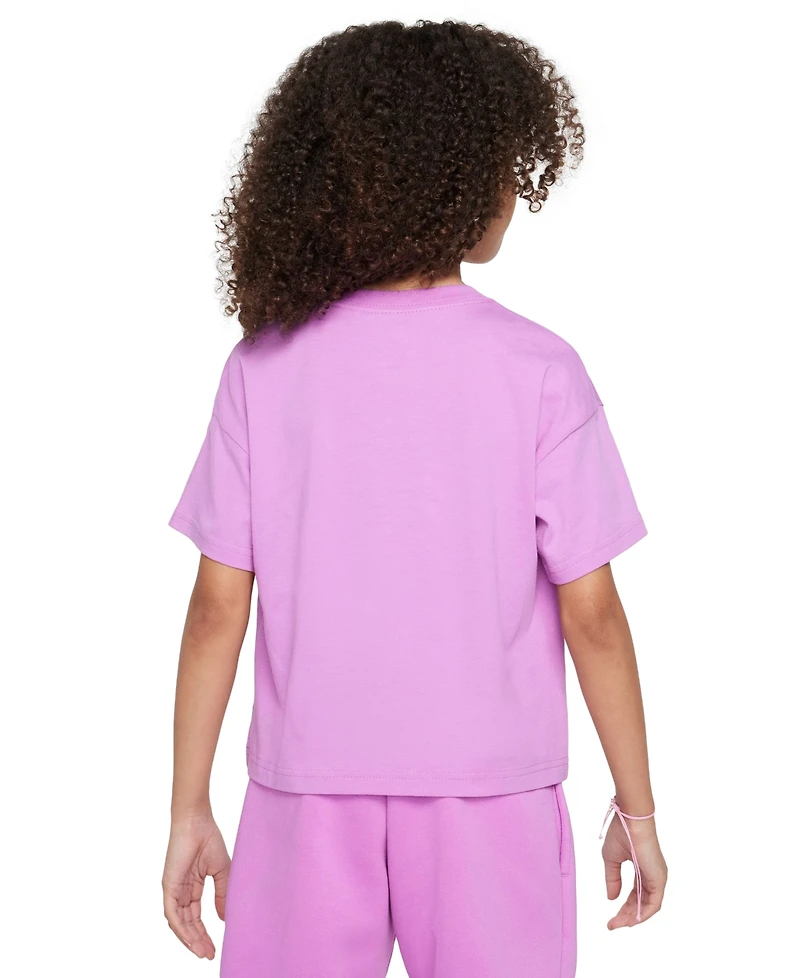 Nike Big Girls Sportswear Printed Crewneck T-Shirt