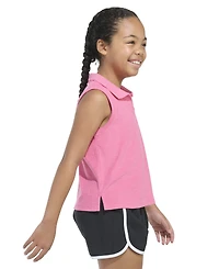 adidas Big Girls Sleeveless Terry Polo Tank Top