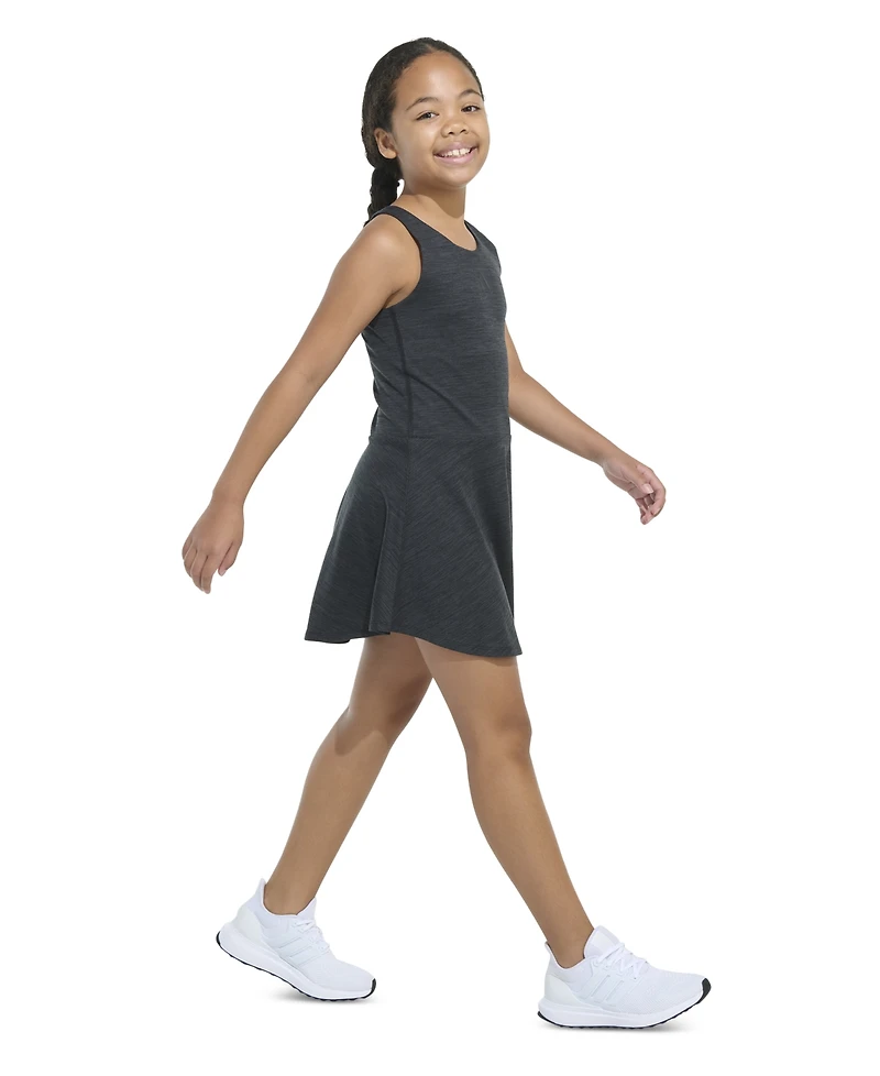 adidas Big Girls Melange Flounce Racerback Sleeveless Dress