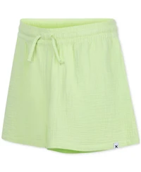 Hurley Big Girls Woven Cotton Gauze High-Rise Shorts