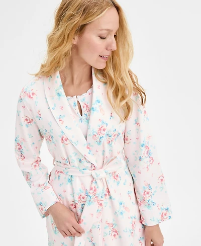 Charter Club Women's Cotton Printed Robe, Exclusively at Macy's