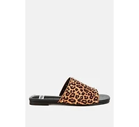 Hilsa Leopard Print Slip-On Flats
