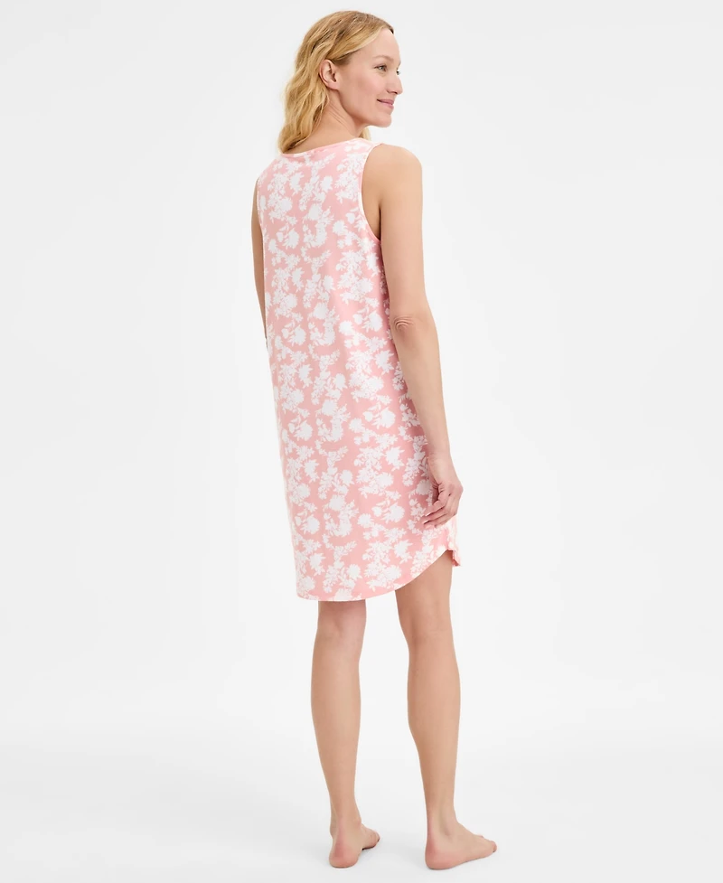 Charter Club Women's Printed Jersey Tank Sleepshirt, Exclusively at Macy's