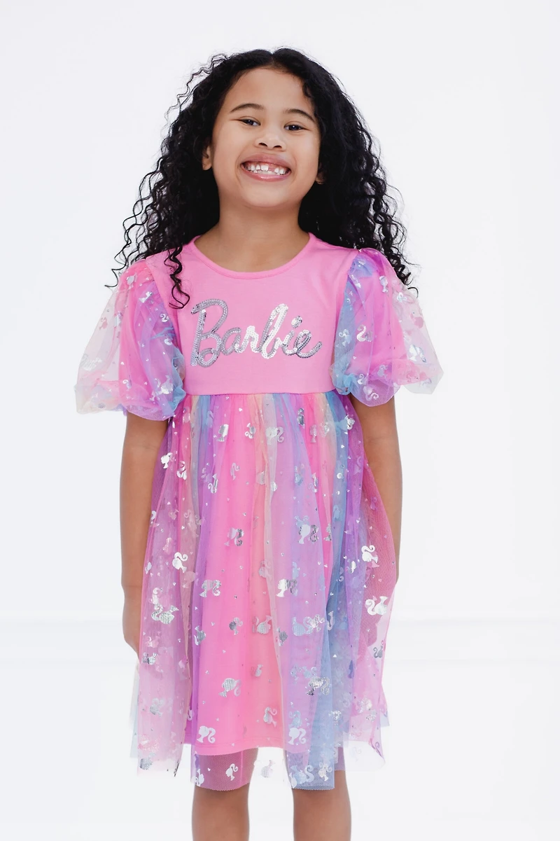 Barbie Big Girls Tulle Dress