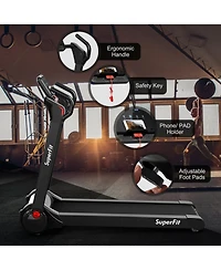 2.25 Hp Electric Motorized Folding Treadmill with Led Display