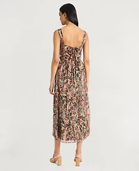 The Good Journey Women's Printed Square-Neck Sleeveless Dress