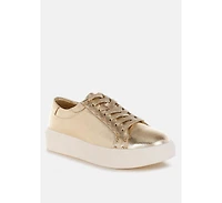 Cincinati Metallic Pleather Chunky Sneakers
