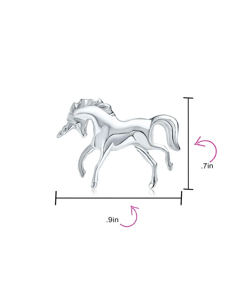 Bling Jewelry Unique Pegasus Flying Horse Brooche Pin - Magical Unicorn Sterling Silver