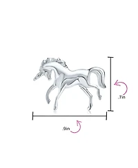 Bling Jewelry Unique Pegasus Flying Horse Brooche Pin - Magical Unicorn Sterling Silver