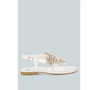 Nayasa Pn Buckle Pearls Flats