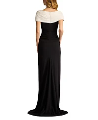 Tadashi Shoji Perkins Asymmetric Draped Gown