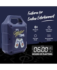 Miller Lite Mini Party Speaker with Led Lights and Fm Radio