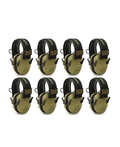 Walker's Razor Slim Ultra Low Profile Compact Design Earmuffs (Green) 8-Pack