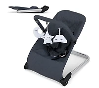 Slickblue Kids Portable Bouncer Chair with Removable Cover and Interactive Toy Bar