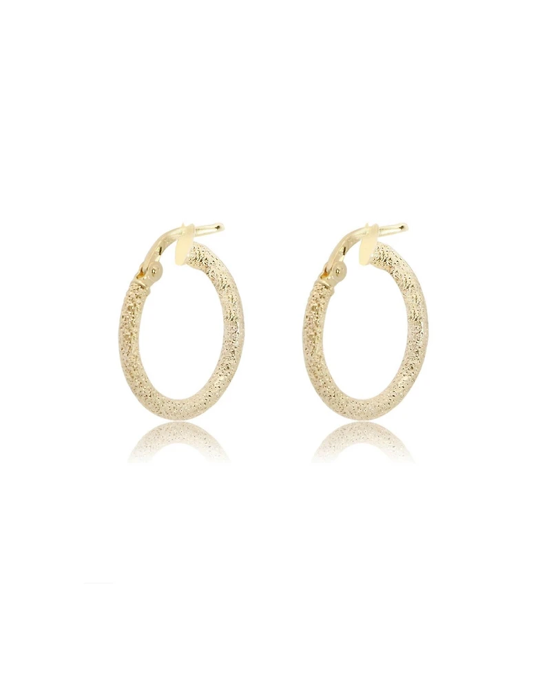 The Lovery Mini Mesh Gold Hoop Earrings 14K Yellow Gold