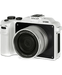 Minolta Minolta MND65 Selfie Shot Digital Camera, White with Purple Faceplate