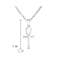 Bling Jewelry Sterling Silver Ankh Cross Pendant Necklace Religious Pendant