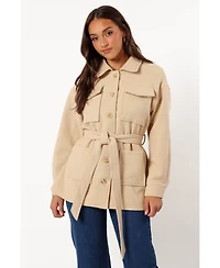 Petal and Pup Women's Arlow Tie Front Shacket