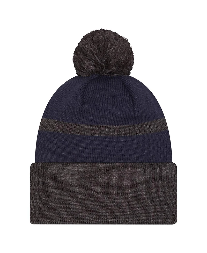 New Era Men's Navy La Galaxy 2025 Kickoff Cuffed with Pom Knit Hat
