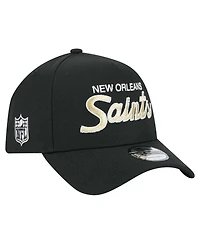 New Era Men's Black New Orleans Saints Smith 9FORTY Adjustable hat