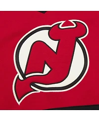 Mitchell & Ness Women's Red New Jersey Devils Heritage Lace-Up Pullover Sweatshirt