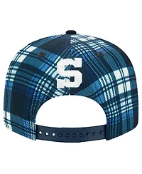 New Era Men's Navy Penn State Nittany Lions Plaid 9FIFTY Snapback Hat