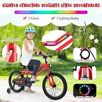 Kids Bike with Led Lights Adjustable Bicycle for Fun and Safe Riding