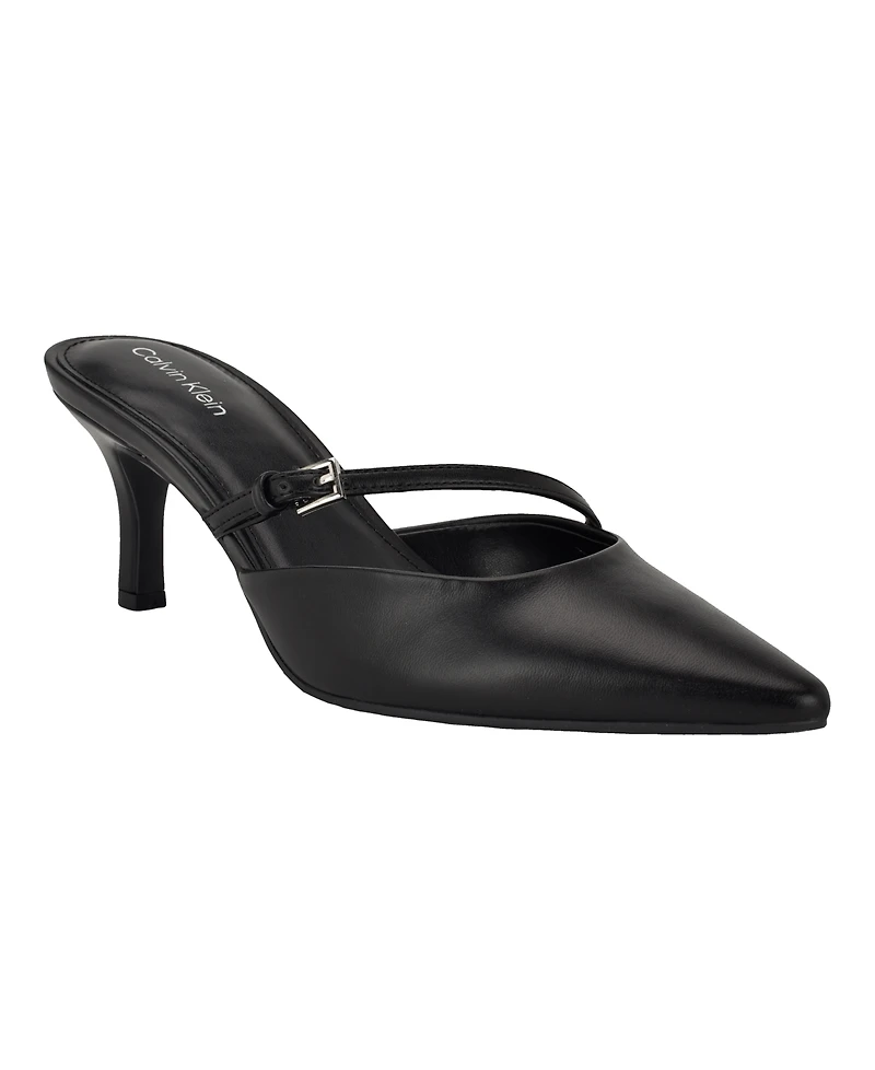 Calvin Klein Women's Jansy Buckle Strap Mid-Stiletto Pumps