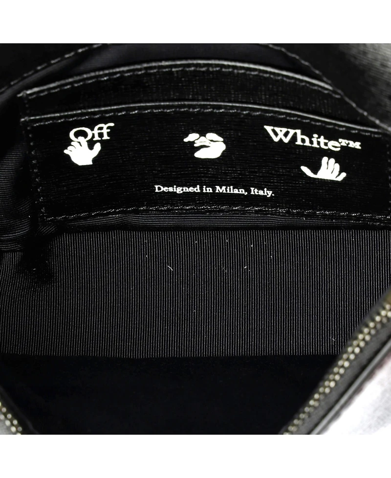 Pre-Owned Off White Small Binder Clip Flap Bag Printed Leather