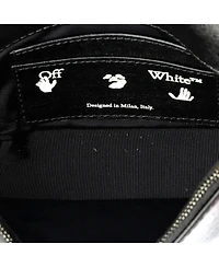 Pre-Owned Off White Small Binder Clip Flap Bag Printed Leather