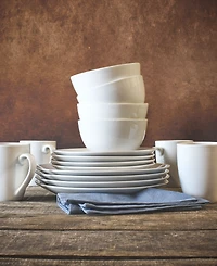 Tabletops Unlimited Adams Ash White 16 Pc. Dinnerware Set, Service for 4
