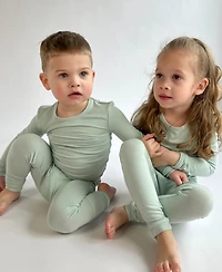 Tiny Knot Co. Baby Boys and Girls 4-Piece Long Sleeve Pajama Set