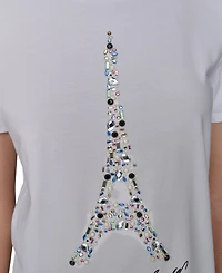 Karl Lagerfeld Paris Women's Graphic Crewneck T-Shirt