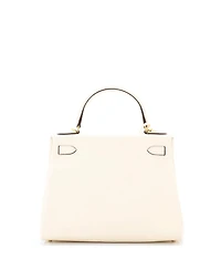 Pre-Owned Hermes Kelly 28 Handbag Light Clemence with Gold Hardware