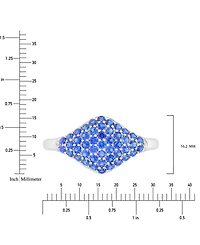 Lab-Created Blue Sapphire Rhombus Cluster Ring (1-3/8 ct. t.w.) Sterling Silver