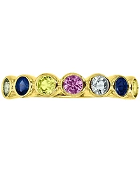 Lab-Created Blue Sapphire Stack Ring (1-1/2 ct. t.w.) in 14k Gold-Plated Sterling Silver