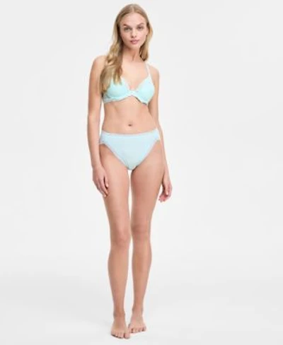 Natori Womens Feathers Lace Contour Underwire Bra Bliss Lace Trim Cotton French Cut Brief