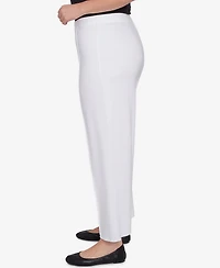 Alfred Dunner Plus Nantucket Pleated Wide Leg Ankle Pants