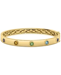 Effy Multi-Gemstone (1-1/2 ct. t.w.) Bangle Bracelet in 14k Gold-Plated Silver