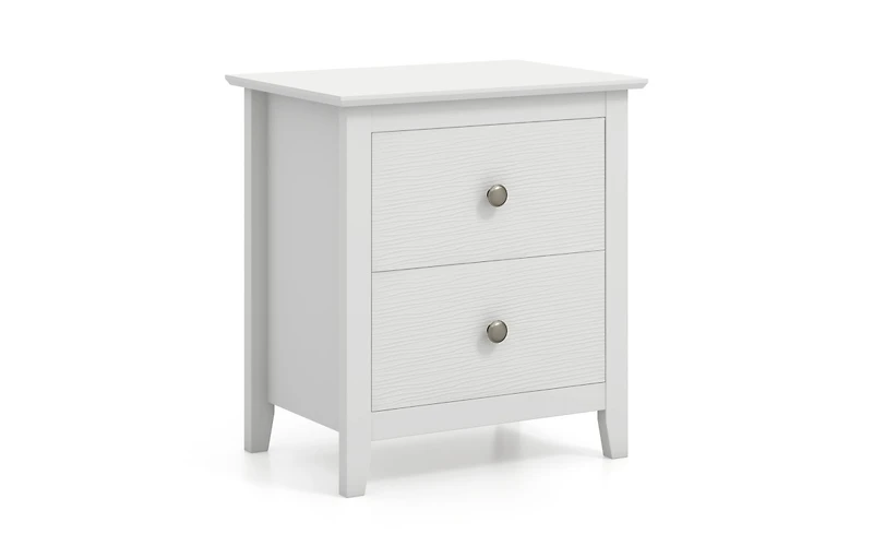 Modern Nightstand with 2 Drawers Compact Design for Small Bedrooms