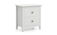 Modern Nightstand with 2 Drawers Compact Design for Small Bedrooms