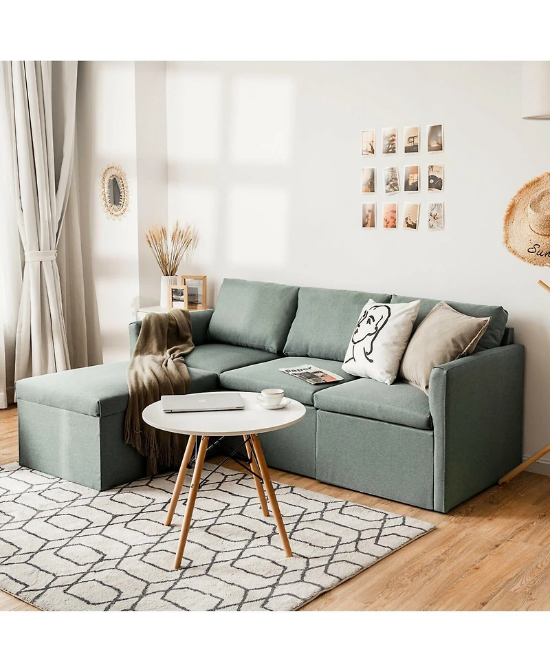 Convertible L-Shaped Sectional Sofa Couch with Reversible Chaise Versatile and Comfortable Seating for Living Room
