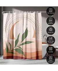 71x74 Boho Desert Shower Curtain - 100% Polyester - Water-Resistant Bath Curtain