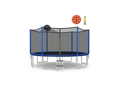 Outdoor Recreational Trampoline with Enclosure Net