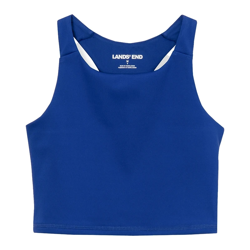 Lands' End Girls Active Crop Tank