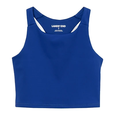 Lands' End Girls Active Crop Tank