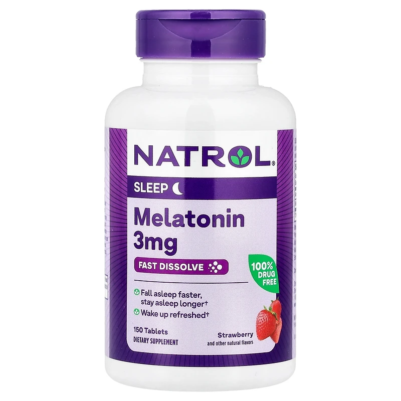 Natrol Melatonin Fast Dissolve Strawberry 3 mg